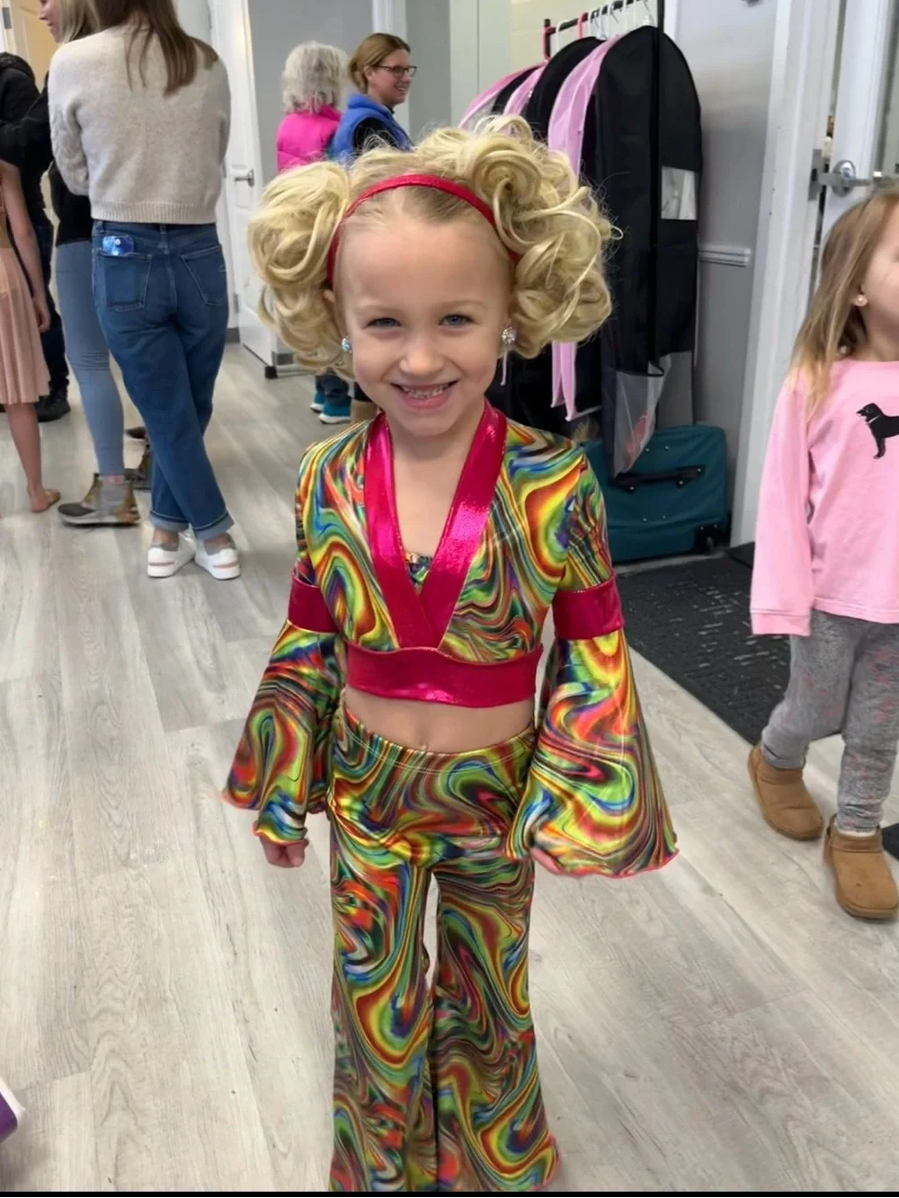 Kids' Multicolor Swirl Dance Costume Set - (Brand) extra small pumpers custom